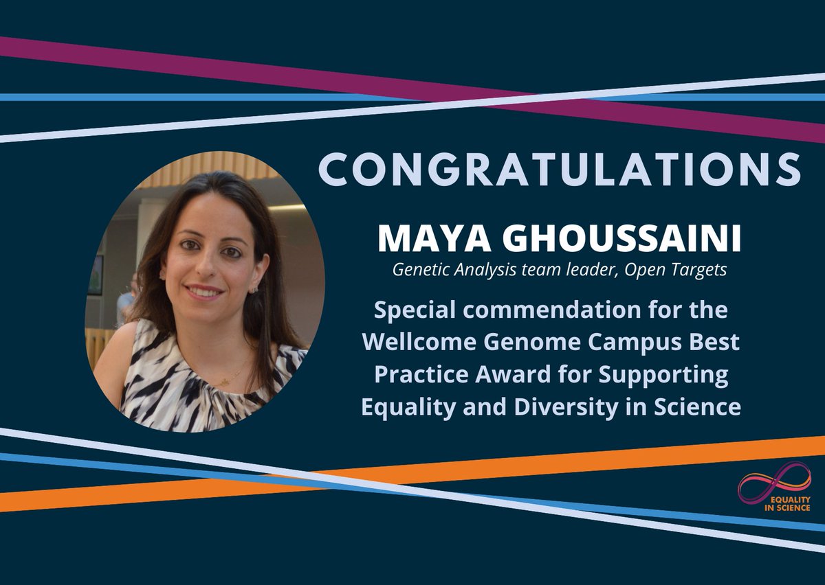 OpenTargets's tweet photo. Congratulations @MayaGhoussaini!
Maya received a special commendation in @wellcomegenome's Best Practice Awards for her work in founding and supporting the Parents and Carers Network
Read about her experience of lockdown on the #OpenTargetsBlog ๐ https://t.co/ScQhViK0Pq https://t.co/UNXIXvhQEu