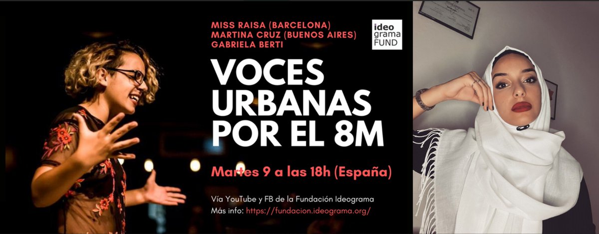 DIES_cat's tweet photo. 4. 📆AGENDA. Demà dimarts 9 a les 18h a @ideogramaFUND presentem "Voces urbanas por el 8M" https://t.co/8IIbGFN6UF on parlarem amb Martina Cruz i Miss Raisa.

Revisa tota l’activitat de la #ideogramaFUND pel #8M2021 a la web. https://t.co/E0gHcTCTXu https://t.co/JE8eAQ5VF1