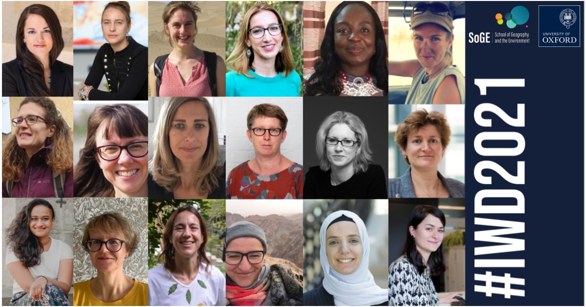 In honour of #IWD2021 we’re celebrating a 100 years of #WomenAtOxford by profiling 18 inspiring women @oxfordgeography & sharing their insights on what should come next… 
Meet each of them & discover their future visions here: bit.ly/3bkcjmx
#ChooseToChallenge