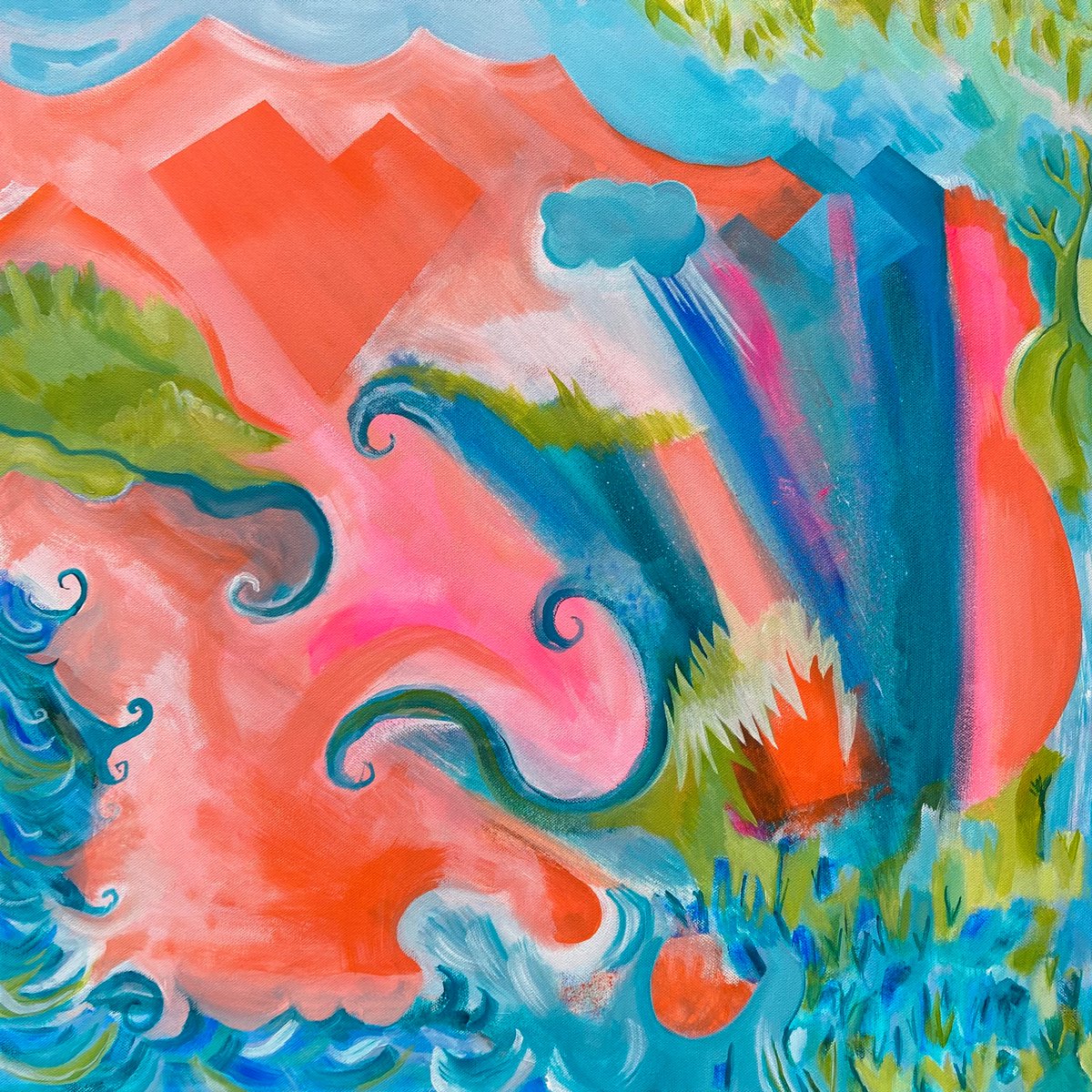 PinkInsect's tweet image. When you paint for three hours straight but it only feels like one. Enjoying the path of this painting. #workinprogress