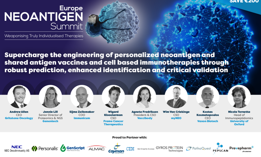 CureVacNL's tweet photo. Frame CSO @WigardK will speak at the Europe NEOANTIGEN Summit 2021 on April 21st about the discovery of the full potential of Frame neoantigens as targets of cancer immunotherapy: Whole Framome cancer vaccination. More info: https://t.co/mzxvZuN27K https://t.co/iJtM48CoVb