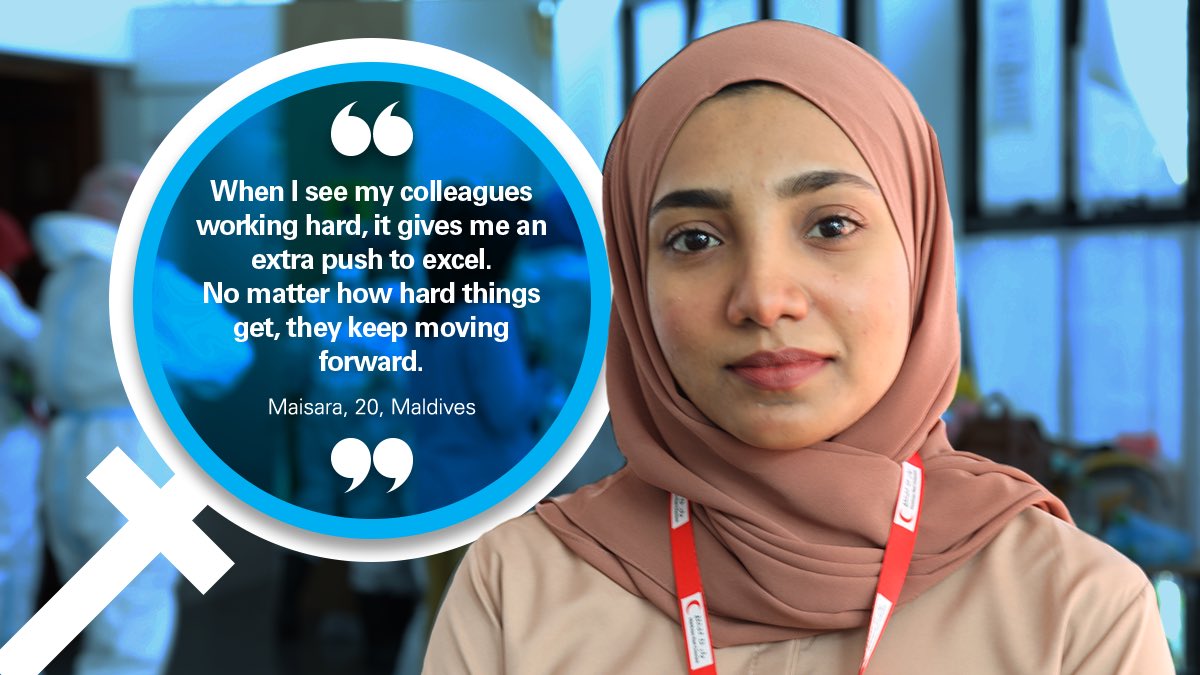 Maisara is a student nurse and one of the first responders in the #COVID19 response in Maldives.

From attending emergencies to offering psychological support, she worked tirelessly to keep her community safe.

Thank you! You are a true #SHEro! 🏆
#IWD2021 #InternationalWomensDay