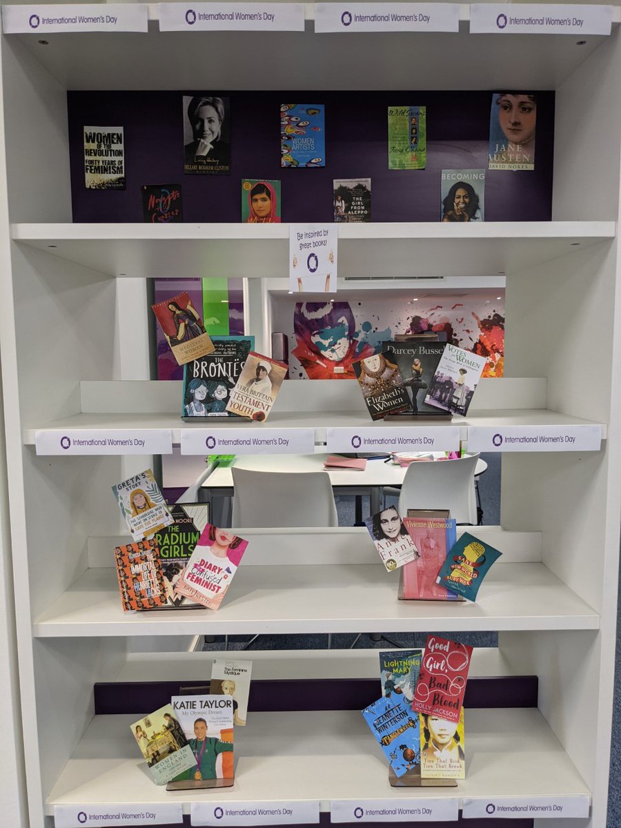 PipersCornerSch's tweet image. It is #InternationalWomensDay today - what a great day to welcome our students back! #PipersLibrary have put together a book display of recommended reads to mark the day #PipersInspire