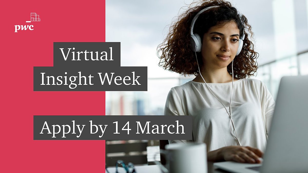 Angela Conway (@angiedigital) on Twitter photo Application deadline approaching! If you’re in Year 12 (Year 13 in Northern Ireland, S5 in Scotland) & looking for insights into the world of work, you can apply for <a href="/PwC_UK_Careers/">PwC UK Careers</a> Virtual Insight Week programme running from 26 - 30 July 2021. Apply here: pwctrk.co.uk/tp/rj6-7TeRq_J… Application deadline approaching! If you’re in Year 12 (Year 13 in Northern Ireland, S5 in Scotland) & looking for insights into the world of work, you can apply for <a href="/PwC_UK_Careers/">PwC UK Careers</a> Virtual Insight Week programme running from 26 - 30 July 2021. Apply here: pwctrk.co.uk/tp/rj6-7TeRq_J…