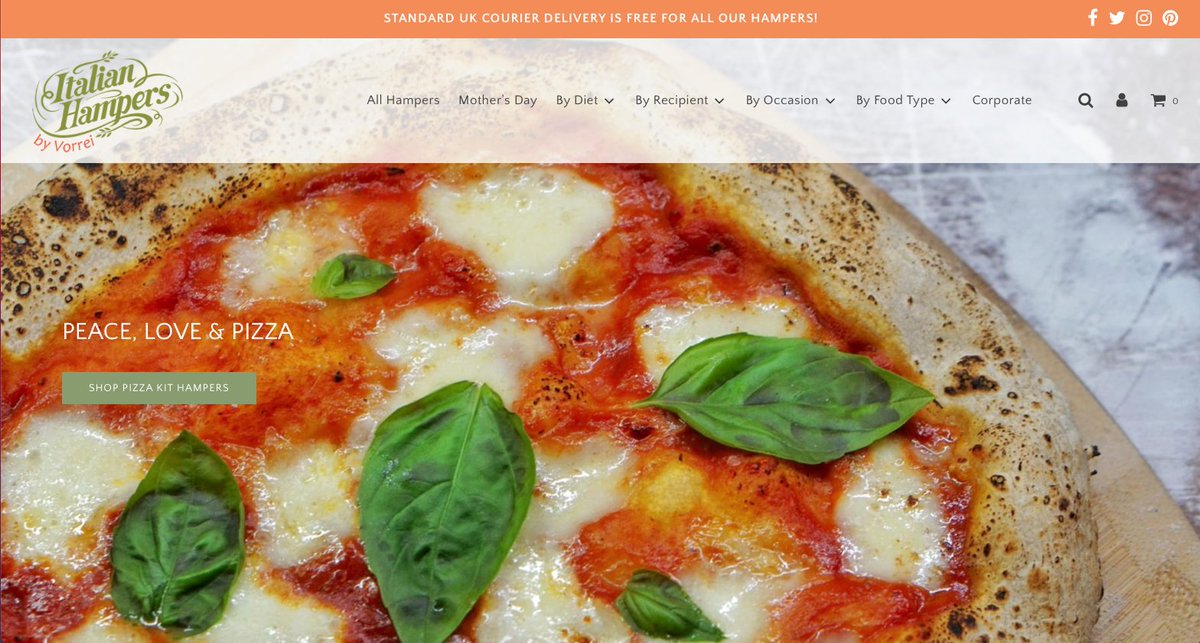 nextnorth's tweet image. New Shopify website for @VorreiHampers ! 
You can take a look at it here; italianhampers.com
What do we think?!