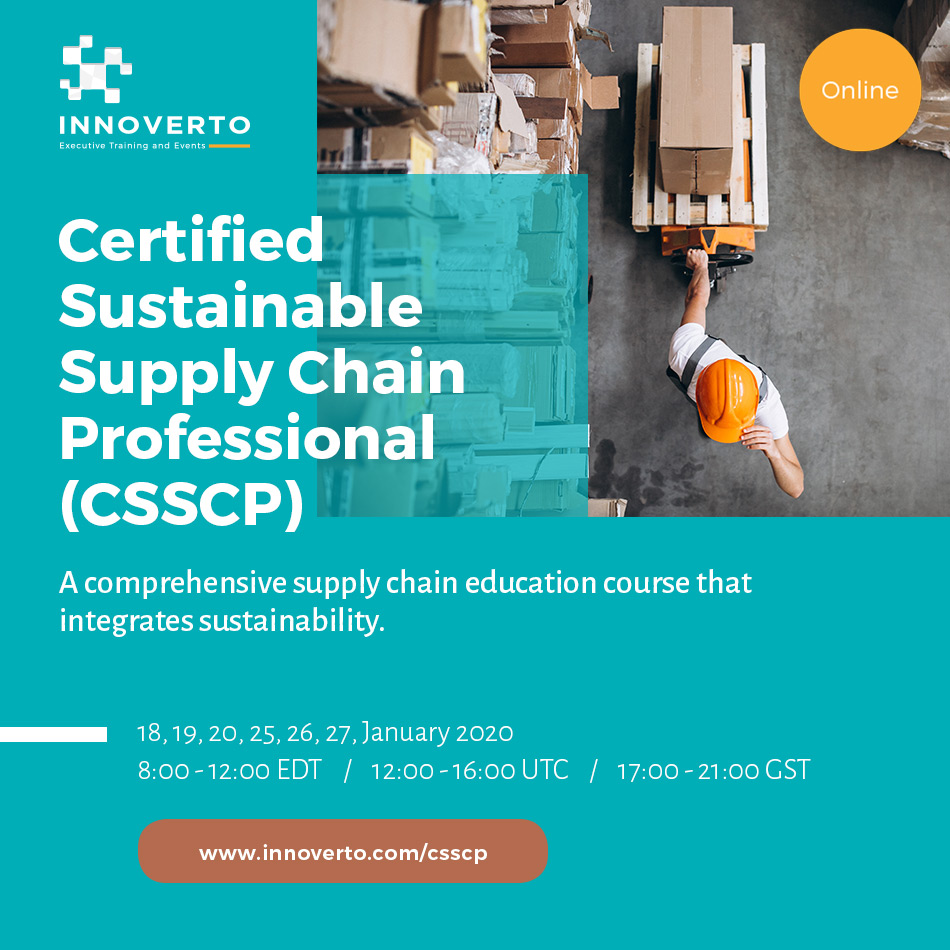 Become a Certified Sustainable Supply Chain Professional (CSSCP) - *|innoverto.com/register/csscp/|*