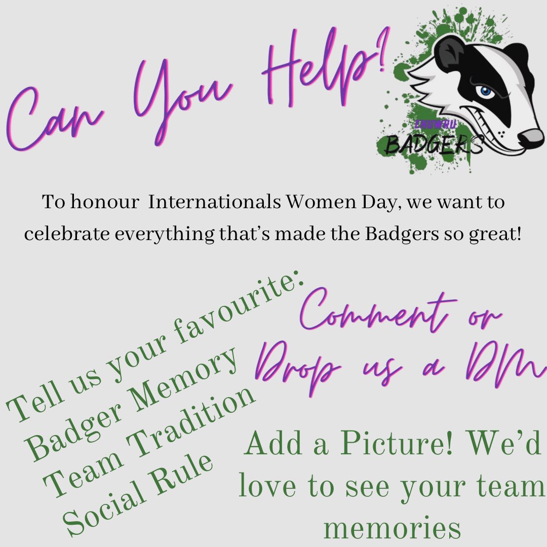 Happy International Womens Day!

Drop us a DM or a comment to tell us your favourite Badger memory! 💜💚🦡💚💜

<a href="/EdgeHillSport/">Edge Hill Sport</a> <a href="/TeamEdgeHill/">Team Edge Hill</a> <a href="/edgehill/">Edge Hill University</a> #rugby #InternationalWomensDay #rugbyfamily #unirugby