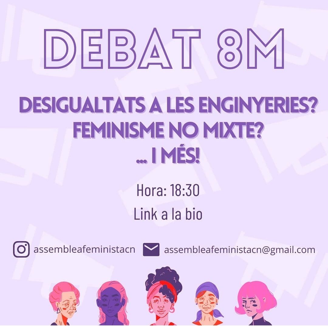 Avui, dia de la dona treballadora, les companyes de l'Assamblea Feminista realitzaran un debat on-line aquesta tarda per reivindicar el lloc de les dones a les enginyeries.

Passeu-vos-hi!!! 💜✊