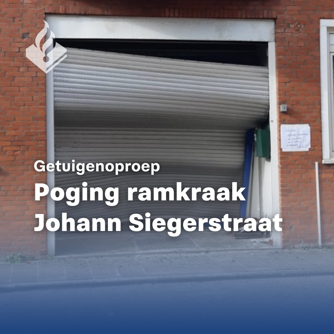 Vanmorgen heeft rond 5.55 uur een poging ramkraak plaatsgevonden bij een pand aan de Johann Siegerstraat in Oost.