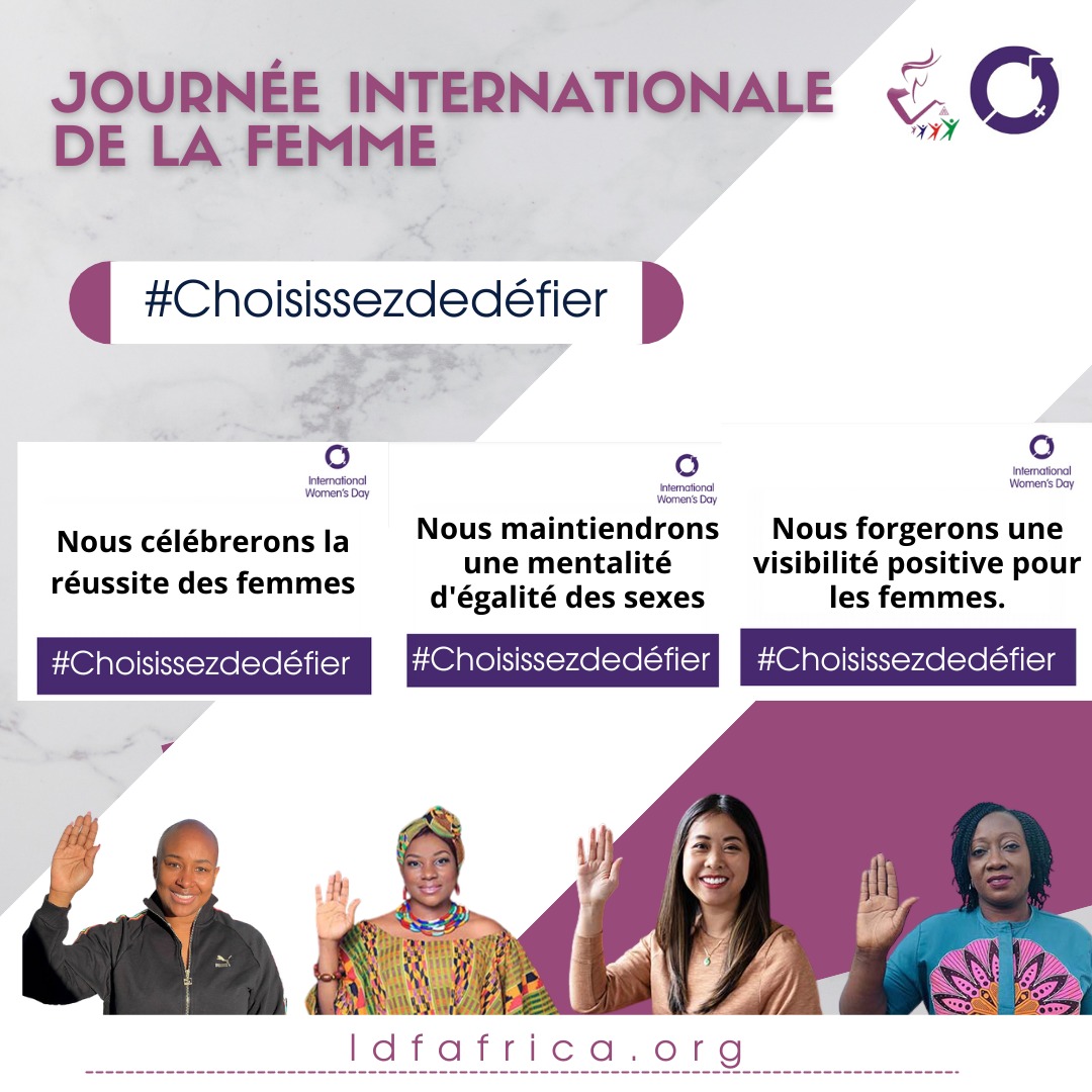 DrcLdf's tweet photo. Il n'y a pas de limite à ce qu'une femme peut accomplir. Nous choisissons de remettre en cause les obstacles sociétaux au développement de la croissance et au bien-être des femmes. Prenez position.
#IWD2021 #JourneeDesFemmes https://t.co/1IQ02GkN0P