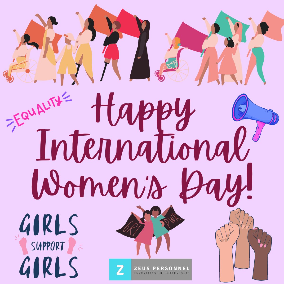 Happy International Women's Day from Zeus Personnel! 🎉

Celebrate women's achievement. Raise awareness against bias. Take action for equality. 👯‍♀️

#womenempowerment #womensupportingwomen #women #love #girlpower #change #boss #support #zeuspersonnel