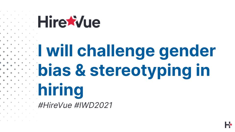 EmmaLFerns's tweet image. Proud of the work we do to democratise hiring @hirevue and today I #ChooseToChallenge gender bias and stereotyping in hiring #HireVue #IWD2021