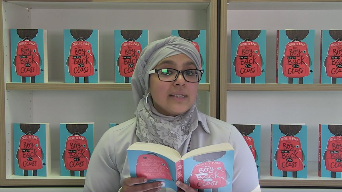 We are SO excited about <a href="/OnjaliRauf/">onjali rauf</a> being our new Writer in Residence! To celebrate, head over to #BookTrustHomeTime where you can enjoy Onjali reading a bit of her super story The Boy at the Back of the Class: booktrust.org.uk/hometime