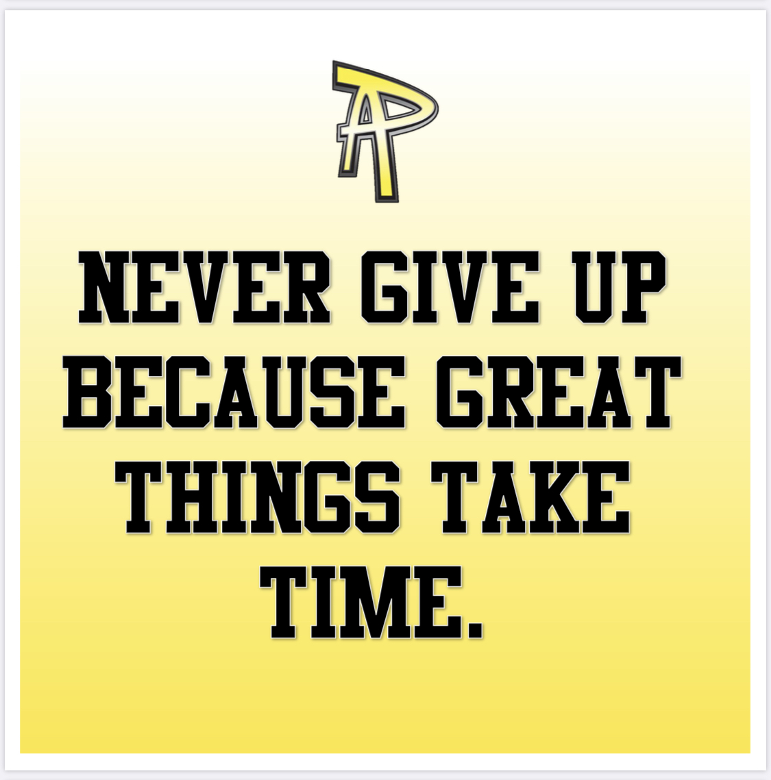 YOU GOT THIS! 💛🖤 #MotivationalMonday #PAmily #PA4L #ItsAPAmilything #Ohana