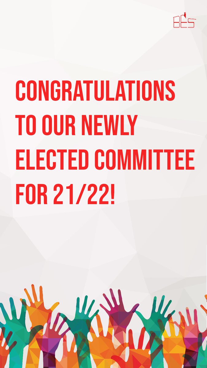 uwe_bes's tweet photo. Congratulations to new our newly elected committee! Looking forward to 21/22 🎉🙌🏼

There’s still 5 more opportunities to take a leadership role in the society, nominate and vote! https://t.co/ZI3tuQbpvY