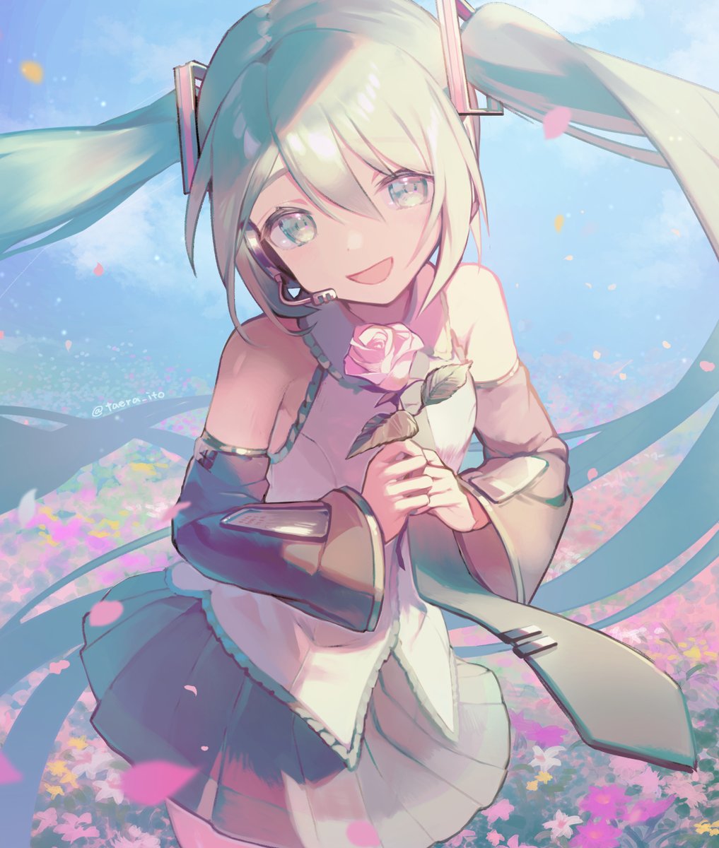 初音ミク 「君にありがとう #ミクの日 #ミクの日2021 」|エラ呼吸のイラスト