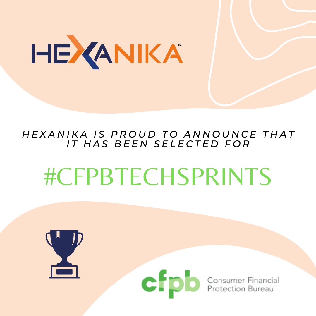 Hexanika's tweet photo. HEXANIKA is proud to be selected to participate in the #CFPBtechsprint on Home Mortgage Disclosure Act Virtual Tech Sprint. Our CEO @yogpandit and SME Regulatory Reporting Bharat Acharya are excited to present the solution.
For more information visit: https://t.co/0D9rc9MaMQ https://t.co/qJMADP3WYT