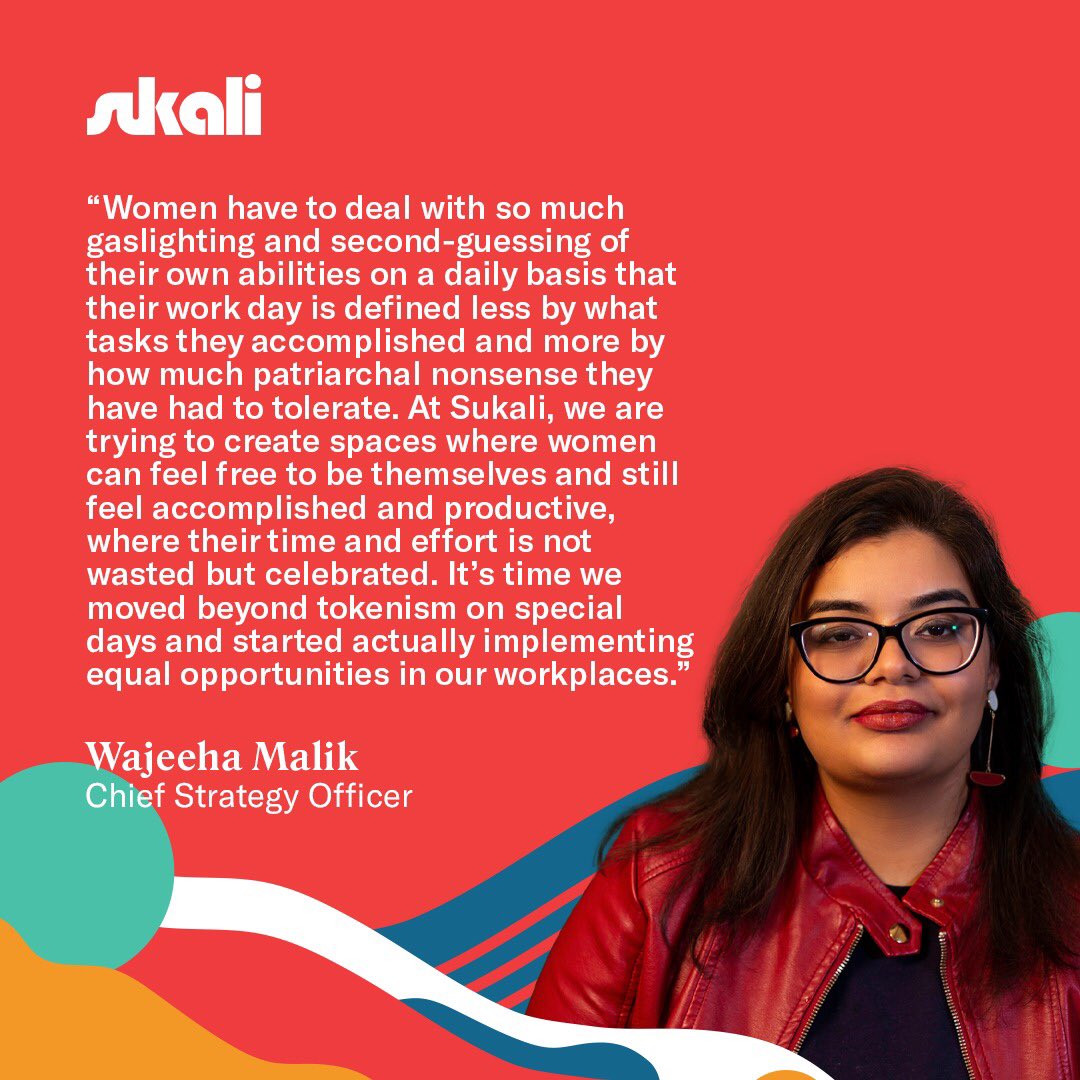 sukalidesign's tweet photo. Tell us your story and join the movement: what challenges and triumphs have you faced in the workforce as a woman? 

#internationalwomensday #womensday #womenempowerment #workplacediscrimination #auratmarch #auratmarch2021  #womeninpakistan https://t.co/y35rizpi8R