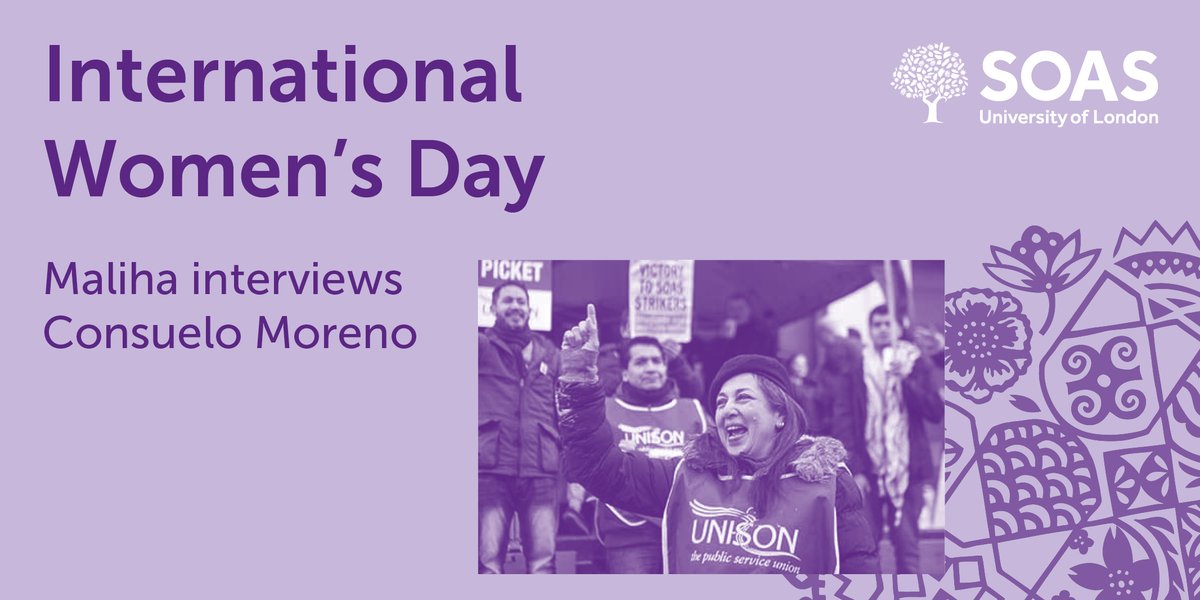 SOAS's tweet photo. In the second of our three part #IWD201 inspirational women series, @soasspirit Editor @malihashoaib_  speaks with Consuelo Moreno #InternationalWomensDay 

https://t.co/nfeGRWBf07 https://t.co/XytR542BqD