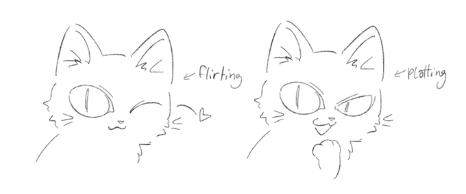 according to the vet, one of mona's eyes is slightly smaller which is why she always looks like this. my cat is so frigging cool ? 