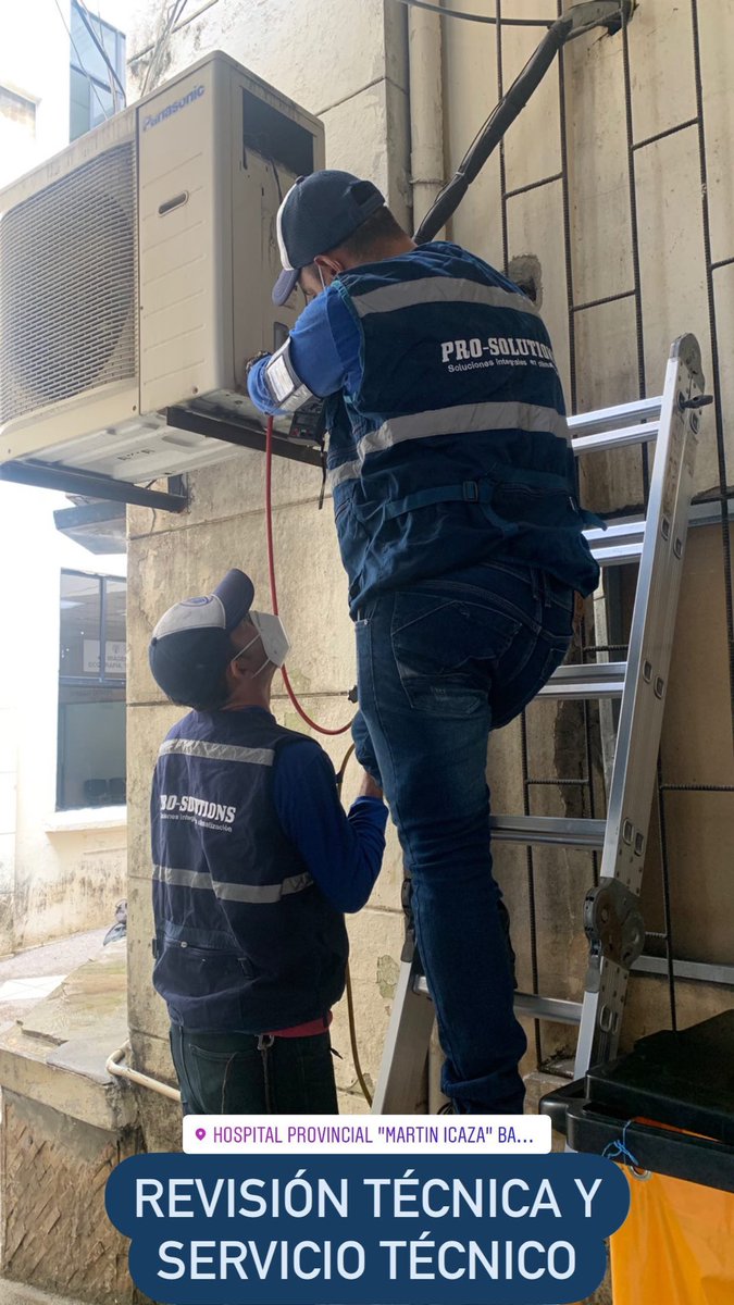 ProSolutions93's tweet photo. ❄️Revisión técnica, servicio técnico y mantenimientos en el Hospital Martín Icaza de Babahoyo❄️ #ProSolutions #Climatización #AireAcondicionado #Mantenimiento #ServicioTecnico #Guayaquil #Daule #Samborondon #Duran #Playas #Salinas #Milagro #Babahoyo #Vinces #Portoviejo 👨🏻🔧🛠💨 https://t.co/aULkCJK8qK