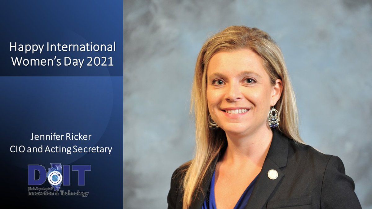<a href="/IllinoisDoIT/">DoIT</a> is led by CIO and Acting Secretary Jennifer Ricker - today we celebrate her leadership &amp; all the women working hard to support &amp; advance the State of Illinois.
#internationalwomensday2021  #WomenHistoryMonth