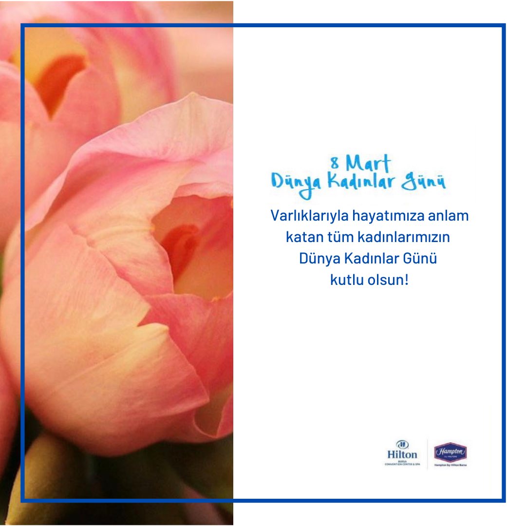 Dünya Kadınlar Günü Kutlu Olsun! 💐

Happy İnternational Woman Days!💐

#hiltonbursa #hiltonhotels #8martdunyakadinlargunu #8marchwomensday