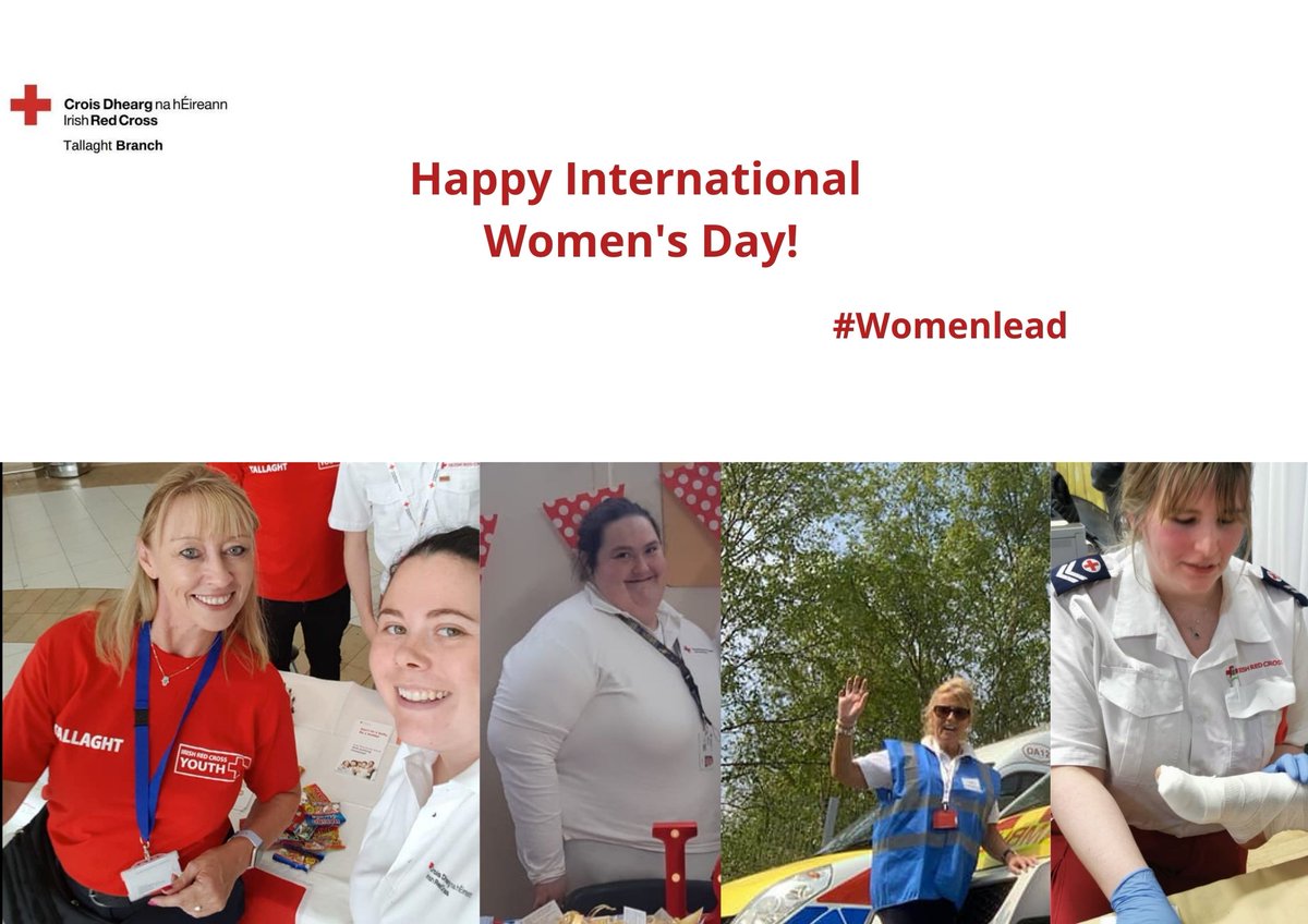 IRC_Tallaght's tweet photo. Happy International Women's Day to all the brilliant women in our branch (poster showing some of the brilliant women in our branch) and for the fantastic work they have done and continue to do. 
#womenlead #irishredcross #InternationalWomensDay https://t.co/O8mv8qIeXt