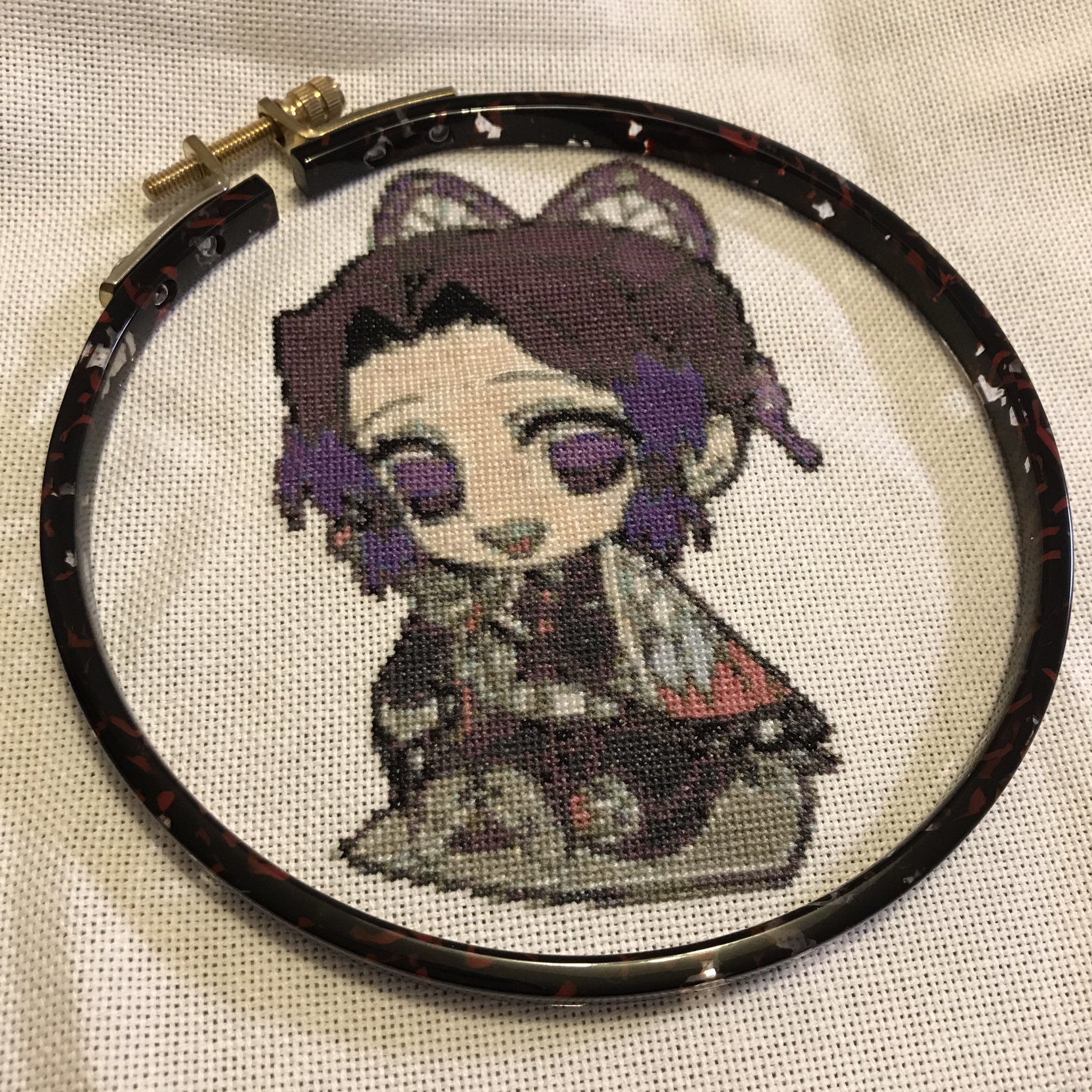 nao.　大きめ刺繍クロス　ハンドメイド 刺しゅうキット ぬりえみたいなクロスステッチ バード | 手芸