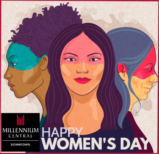 millcentral's tweet photo. If you want something said, ask a man; if you want something done, ask a woman. - Margaret Thatcher
#MillenniumCentralDowntown wishes you a #HappyWomensDay 
#internationalwomensday https://t.co/p0jospz7h6