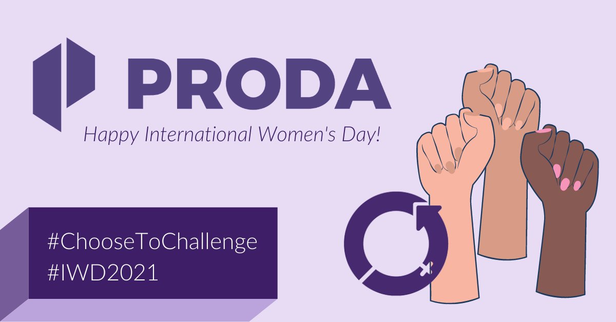 PRODA is going purple in celebration of #InternationalWomensDay and we would like to wish everyone a very Happy International Women's Day! We will continue to #choosetochallege industry norms and support the acceleration of gender parity this year &amp; beyond! 
#IWD2021