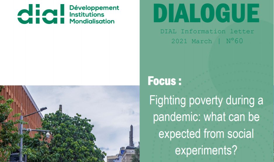 Dialogue N°60 has just been published. The Focus of this number is entitled 'Fighting #poverty during a #pandemic: what can be expected from #SocialExperiments?'.
↘️en-dial.ird.fr/content/view/f…