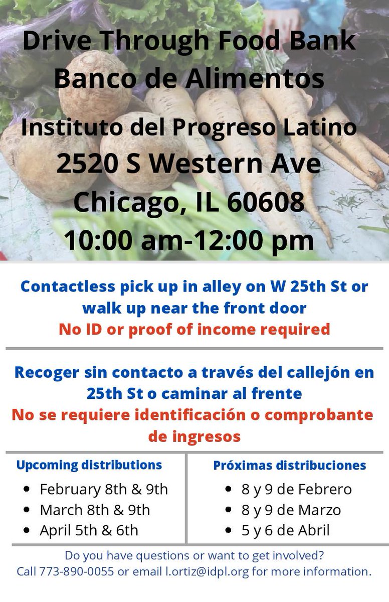 Instituto1977's tweet photo. Save the date--our next food bank is TODAY (and TOMORROW, March 9)! We distribute free produce to the community from 10AM-12PM at 2520 S Western Ave and don't require ID or proof of income. All food is first come, first served. #OneDynamicInstituto https://t.co/v8exNJrfzj