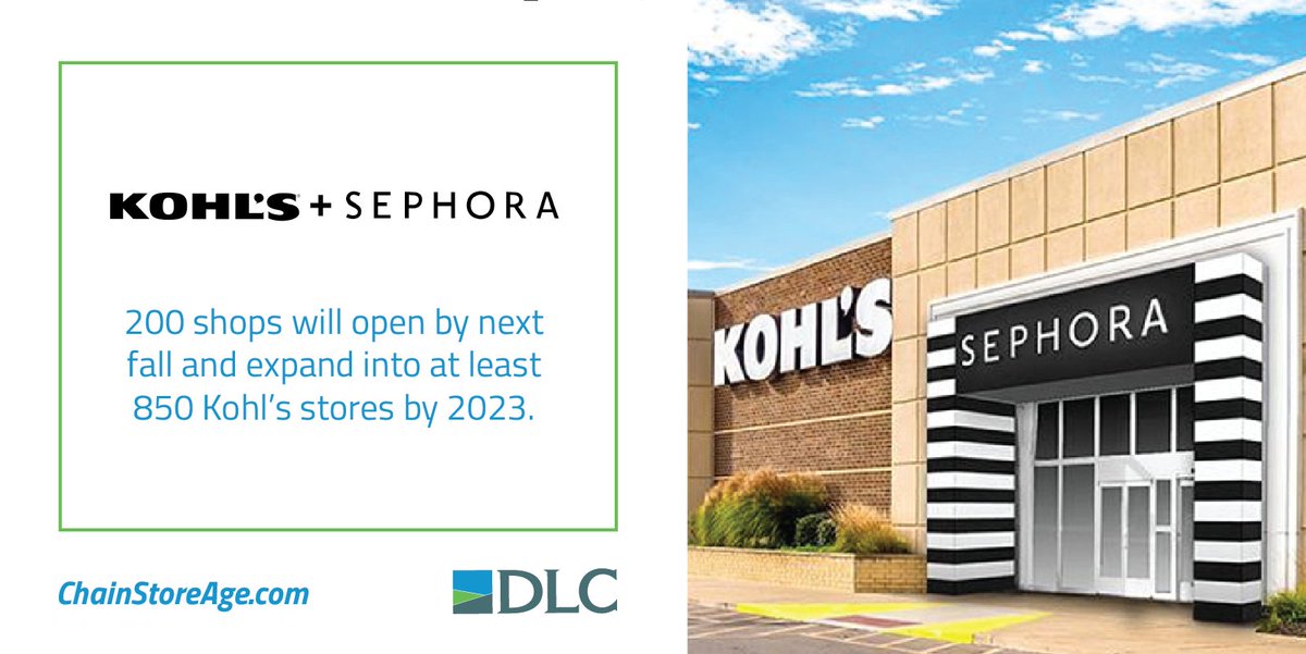 DLCManagement's tweet photo. In December, Kohls and Sephora announced a partnership that will see the beauty giant open hundreds of in-store shops inside Kohl’s stores. #RetailsNotDead #retailrealestate #retail #cre #openair #valueadd #shoppingcenters source: ChainStoreAge https://t.co/tnWXiDB4NW https://t.co/Cfl3KrmtnE