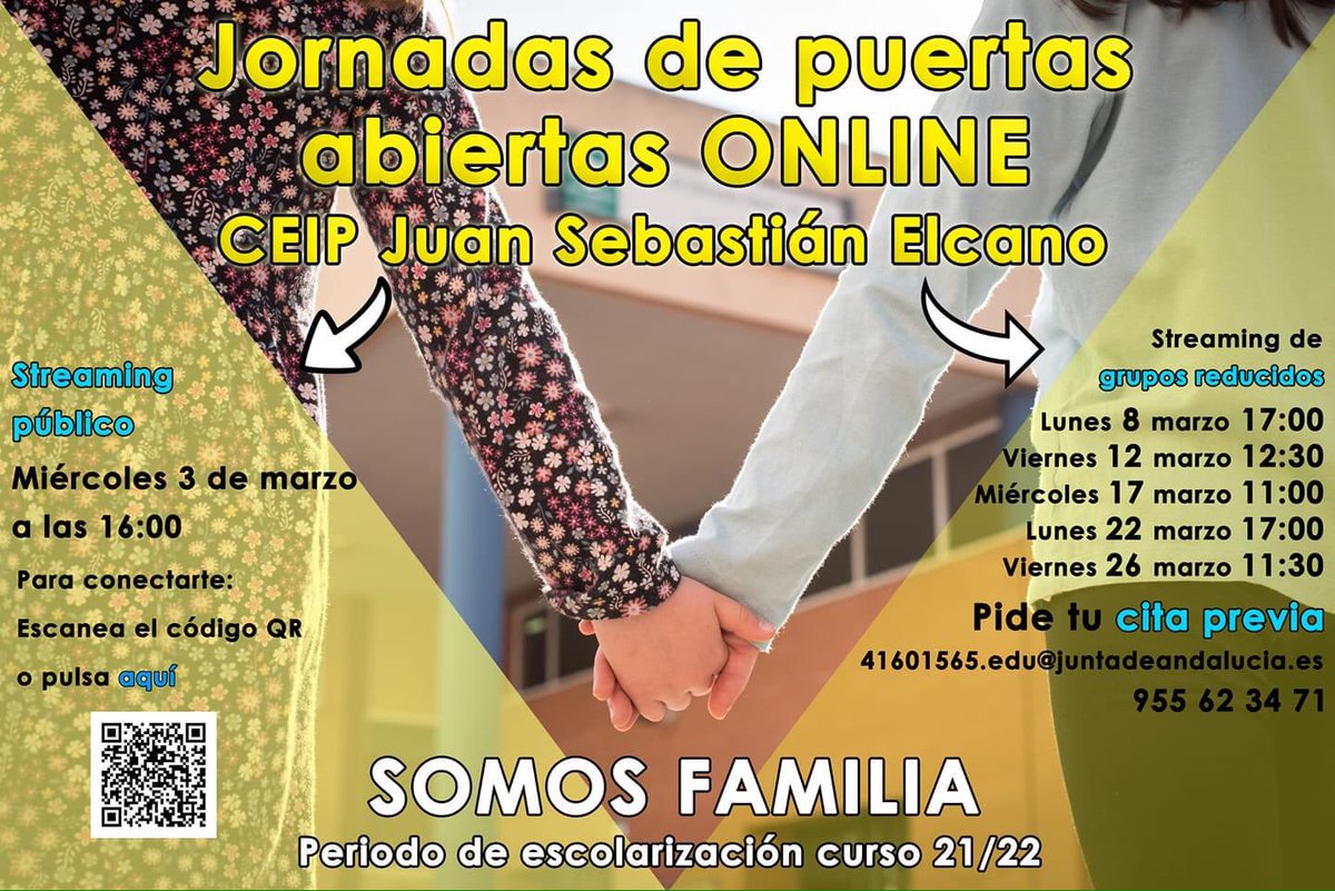 📣📣En media hora celebraremos nuestra 2ª Jornada de Puertas Abiertas Online. Todavía estás a tiempo para participar. Aquí tienes la información para poderte conectar. También puedes ver cuándo serán las siguientes. 📆#ceipjuansebastianelcano