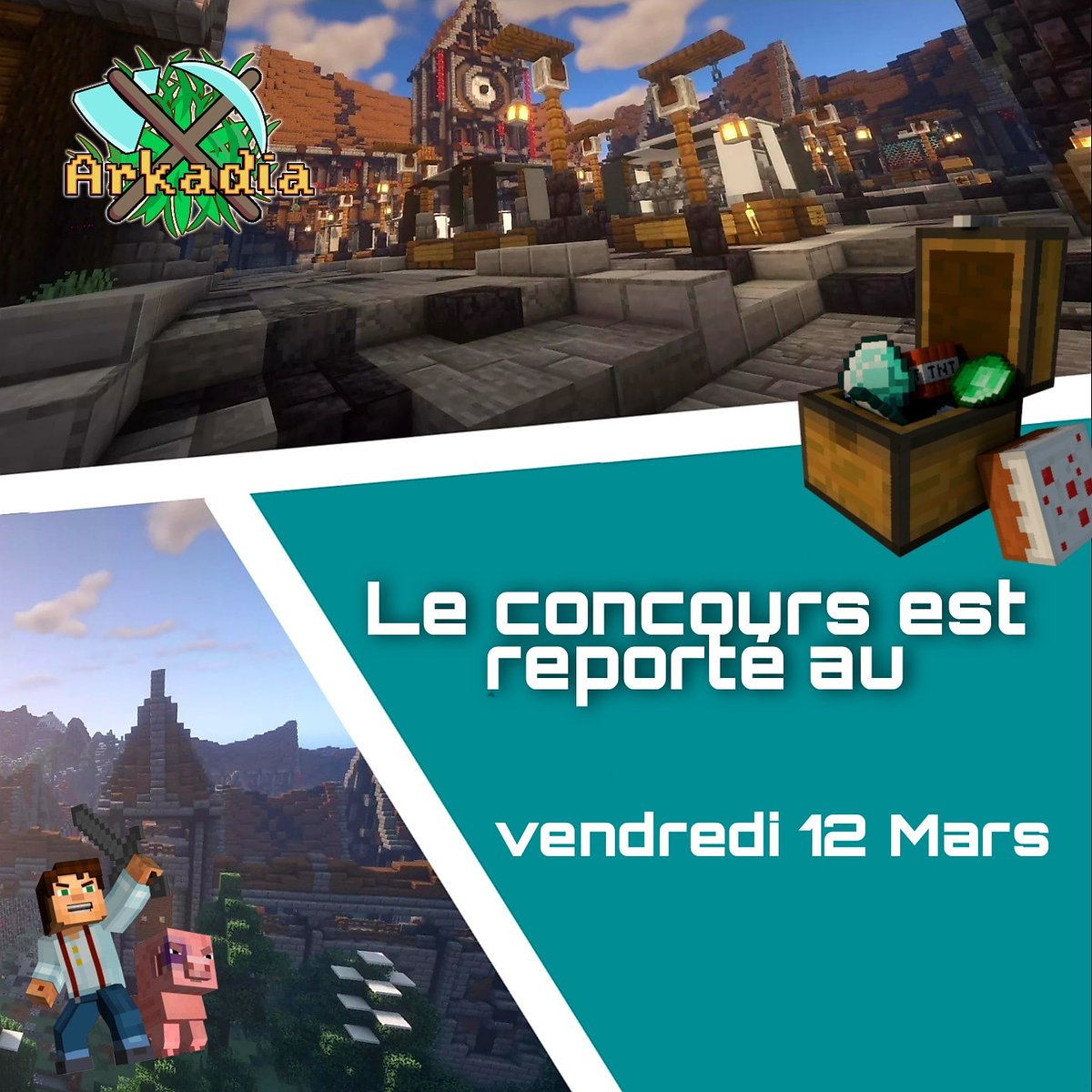 Arkadia_OFF's tweet photo. Petit souci d'indisponibilité veuillez nous en excuser 💪

#concours #arkadia #minecraft https://t.co/awfbPmAxOi