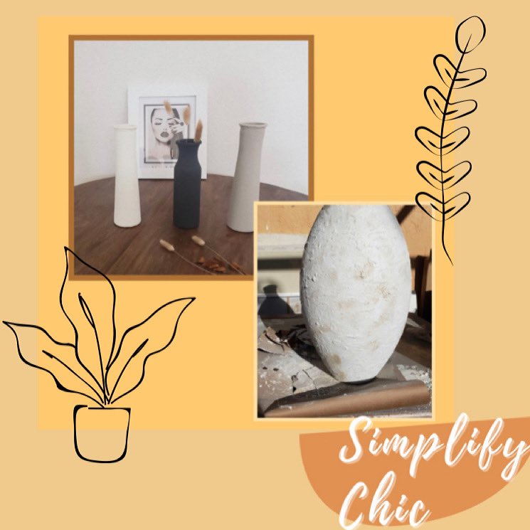 SimplifyChic's tweet photo. our simple but chic vases ☺️😍 https://t.co/JG26zZEjhc