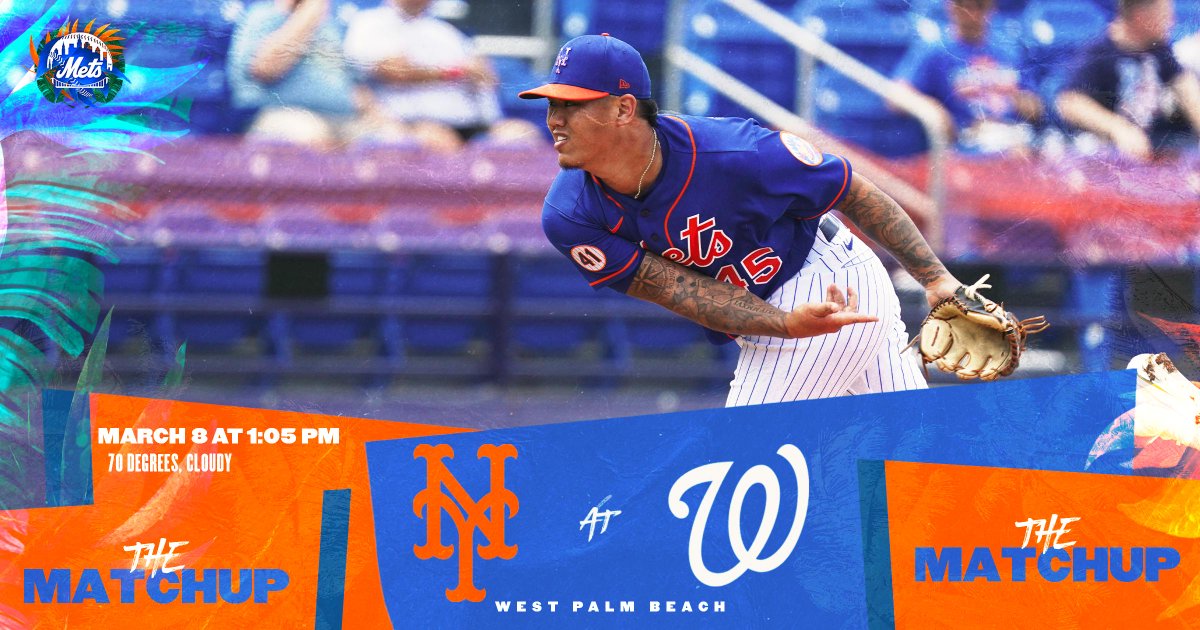 Mets's tweet photo. On the road again. #LGM

🆚: Washington
📍: West Palm Beach, FL
🕐: 1:05 p.m.
💪: @jyamaz50
🔗: https://t.co/1FQVGcljh1 https://t.co/S3FiuVGWOh
