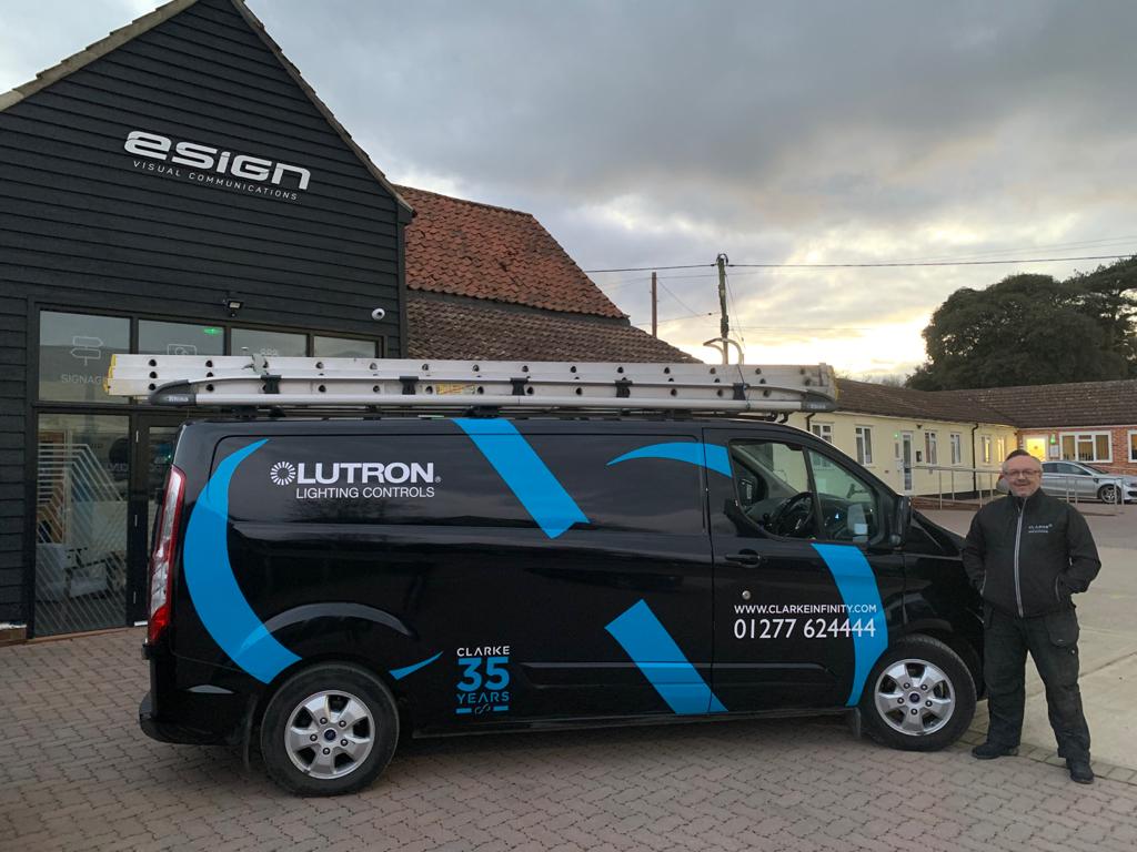 Another branded vehicle to add to the Clarke Infinity fleet - thank you as always to <a href="/esignuk/">Esign Media</a> for delivering amazing results every time... Here's Carlos looking very pleased with the new addition!

#brandedvehicle #carwrap #companycar #companyvan