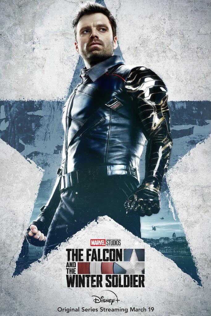 Marvel's tweet photo. Never stop fighting 💥 Marvel Studios' "The Falcon and the Winter Soldier" starts streaming March 19 on #DisneyPlus. #FalconAndWinterSoldier https://t.co/rexjI8qJaQ