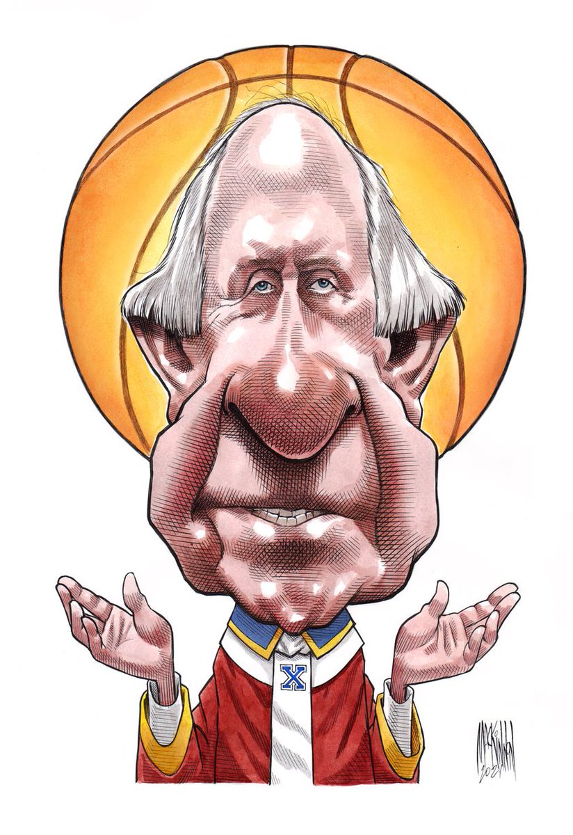 ...Even with Covid-era restrictions it was a stellar night which included many post game tributes and presentations including my caricature of the much loved coach himself, entitled "Saint Steven of Konchalski: Patron Saint of Basketball".
