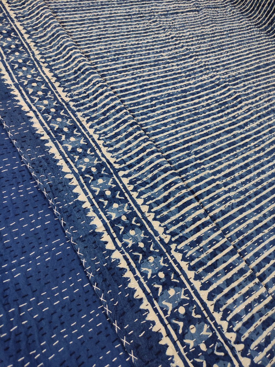 dineshswami1's tweet photo. Indian Handmade Kantha Bedcover Indigo Stripe Vintage Blanket Kantha Bedspread Pure Cotton Kantha Quilt https://t.co/k3W0fCK2w9 via @Etsy Get Free Fast Delivery !! Few Hours left of SALE !! #MOTHER02 #THANK01 #CODE123 #handmade #kantha #quilt #bedcover #pillowcase #cushioncase https://t.co/5hS1OQjg3A