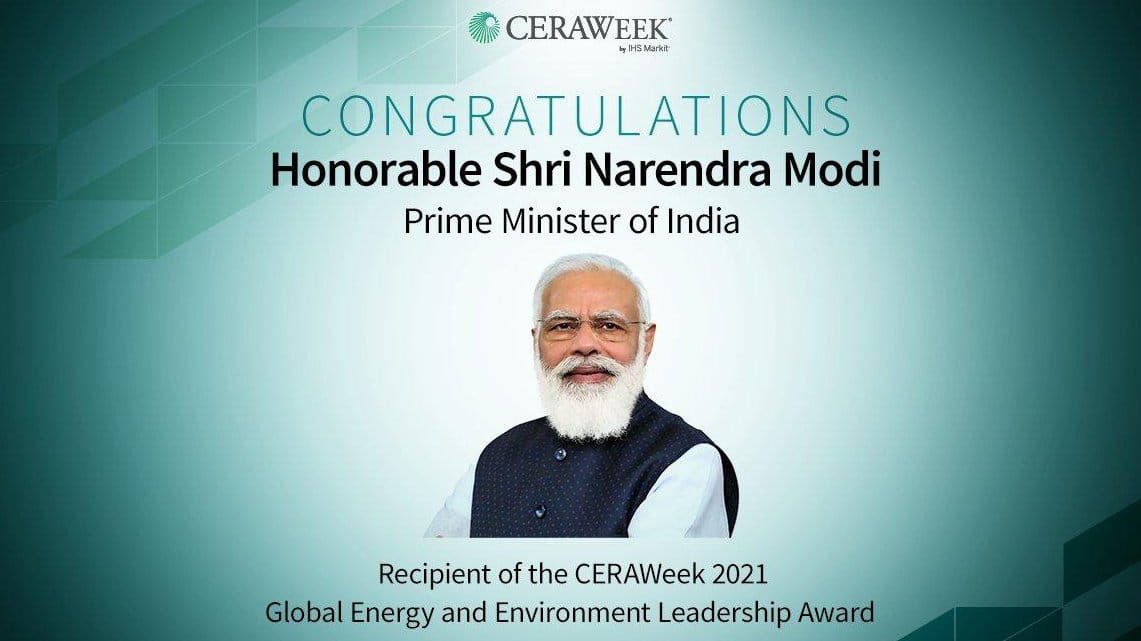 AnilRajputsays's tweet photo. Congratulations to PM @NarendraModi ji for being conferred with the prestigious CERAWeek Global Energy and Environment Leadership Award.
Under PM’s leadership, #NewIndia will lead the world in sustainable and balanced development.
#PMAtCERAWeek https://t.co/qeg8d0tfoA