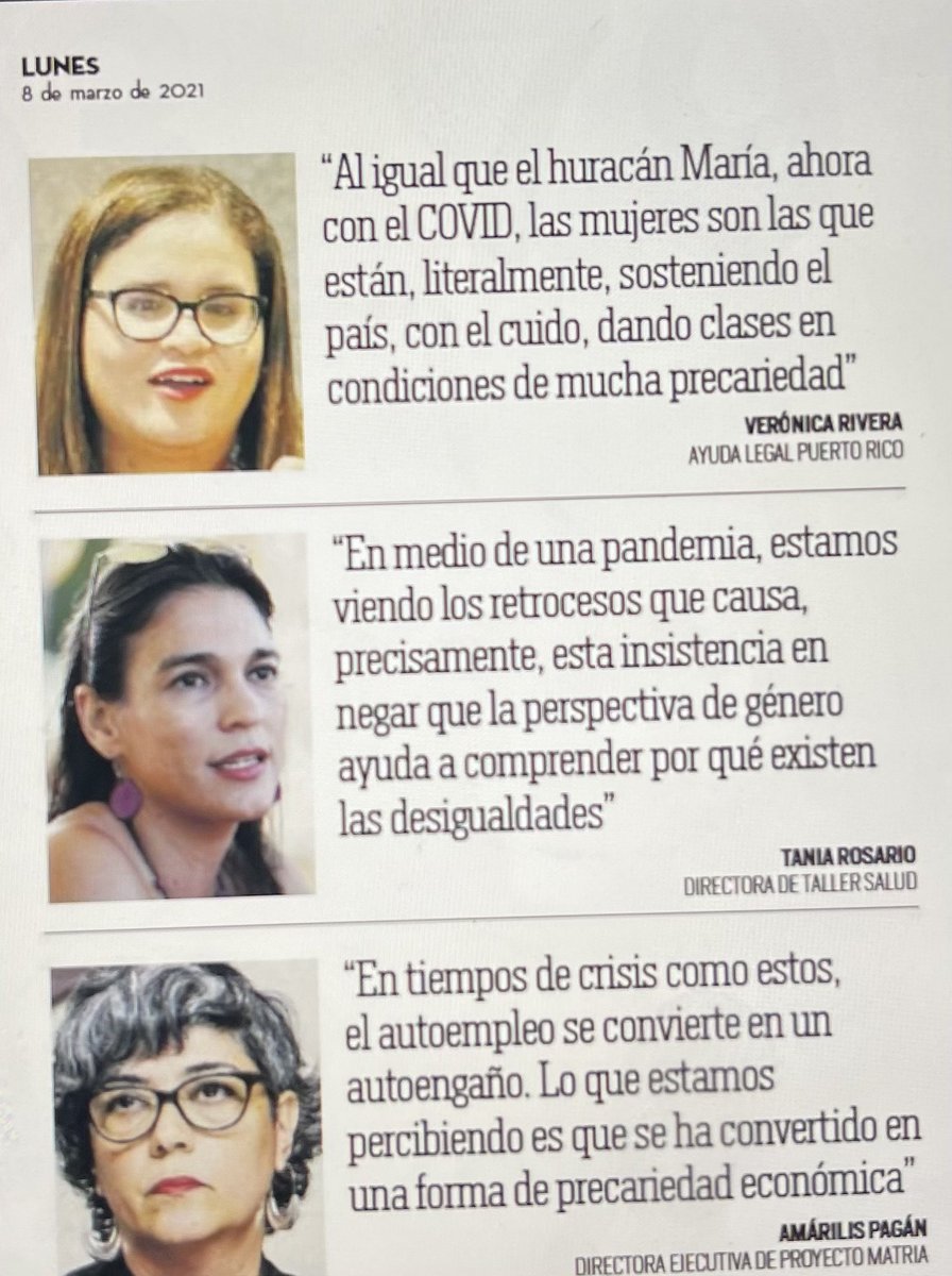 <a href="/MujeresenPR/">Verónica Rt</a> <a href="/AmarilisPagan/">Amárilis Pagán Jiménez</a> <a href="/tsalud/">Taller Salud</a> Denuncias importantes de mujeres en el frente de lucha.