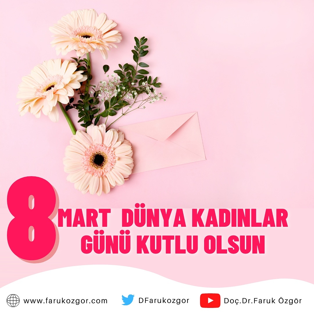 DFarukozgor's tweet photo. Sadece bugün değil her gün çok değerlisiniz💐

8 Mart Dünya Kadınlar Günü kutlu olsun🌼 https://t.co/4uuWCpV1Oo