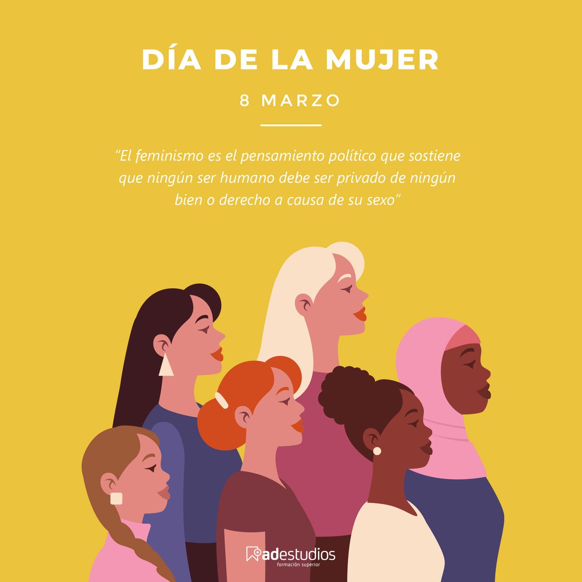 ad_estudios's tweet photo. Teniendo en cuenta la propia definición de #feminismo, ¿cómo es posible que todavía muchas personas lo rechacen? Hoy es un día para seguir reclamando y luchando por nuestras libertades y derechos, para que podamos llegar a una igualdad total.💜
#diadelamujer #8M #womensday https://t.co/0igT4dubVm