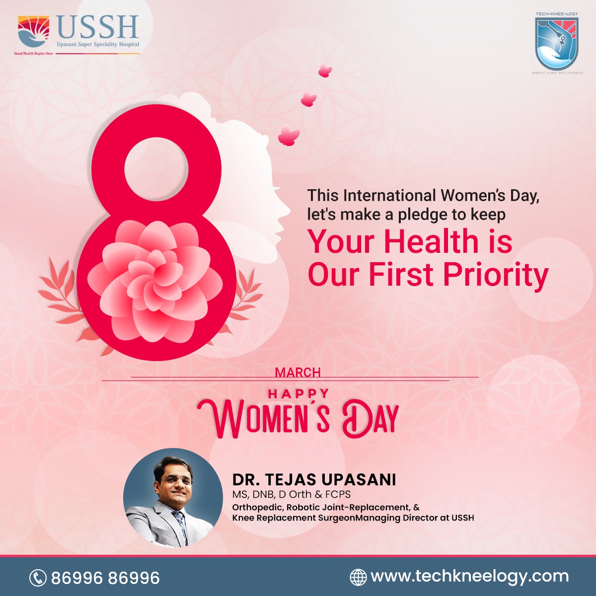 This International Women’s Day, let's make a pledge to keep your health is our first priority.

Techkneelogy  wishing you all a very Happy International Women's Day

#internationalwomensday #IWD2021 #womenempowerment #womenhistory #choosetochallenge #bestorhtopedic #bestortho