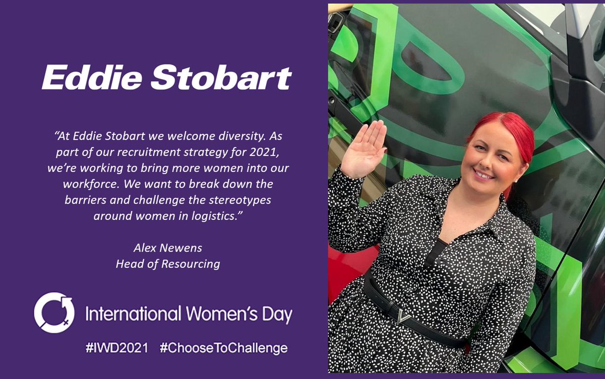 It’s International Women’s Day! Here at Eddie Stobart we choose to challenge and call out gender bias and inequalities to help create an inclusive world! #IWD2021 #ChooseToChallenge2021