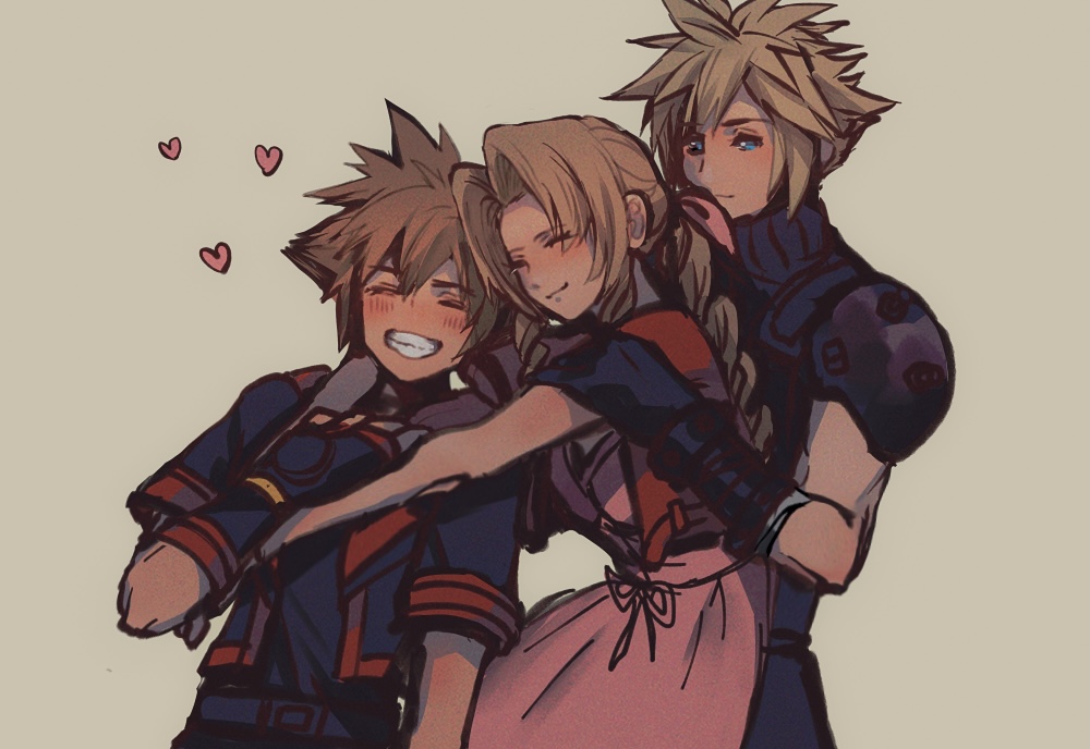 sora being a cloud & aerith combo is stuck on the mind