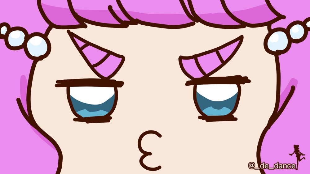 1girl solo pink hair blue eyes hair ornament close-up smug  illustration images